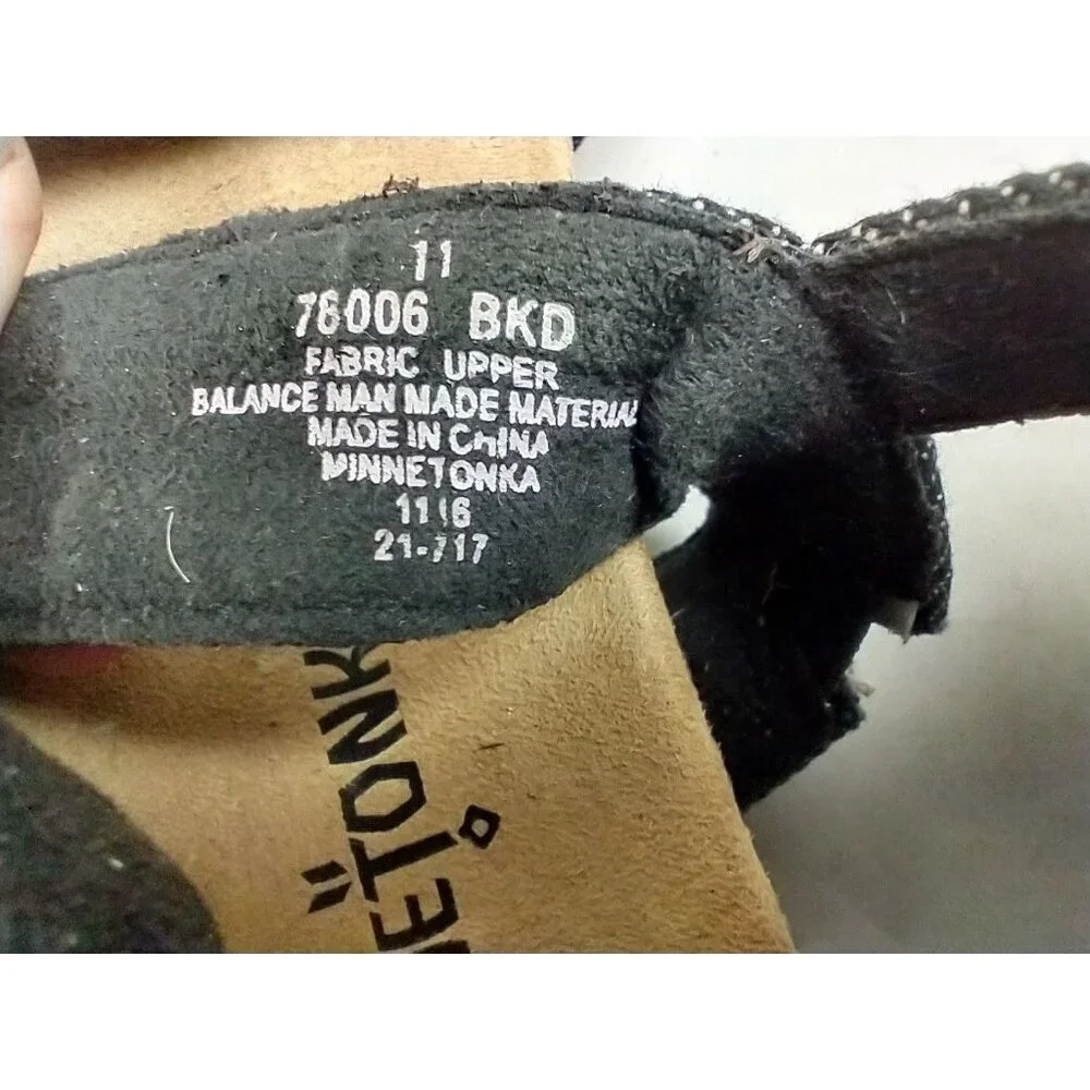 Minnetonka Harmony Black Sandals‎ Toddler Girl's 11 youth